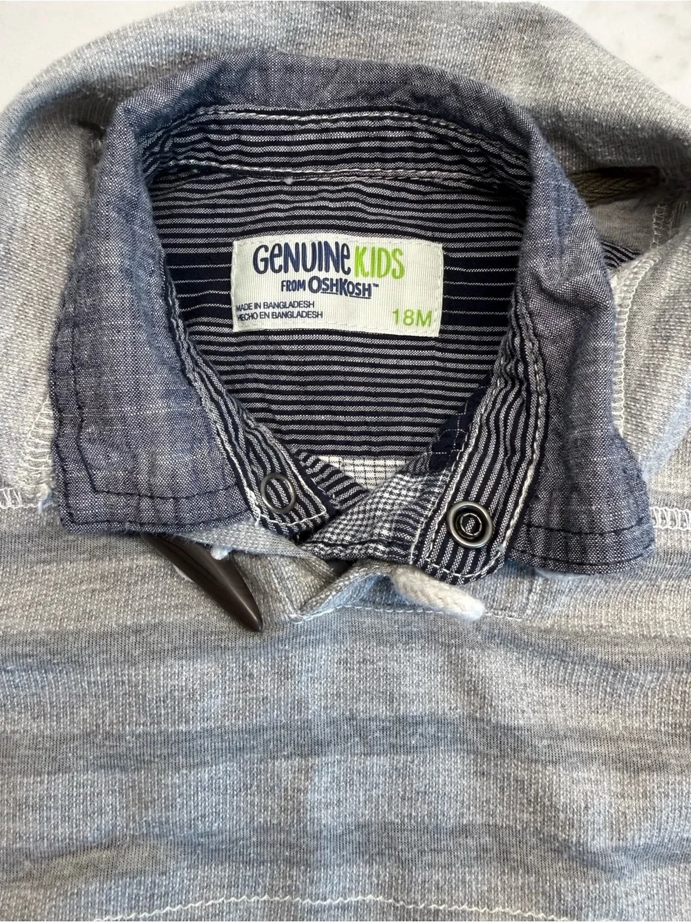Genuine Kids OshKosh 18M Hoodie & Plaid Shirt Set